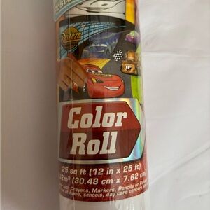 Disney Pixar Cars 25 sq ft of Color Roll. 20 different posters & coloring sheets
